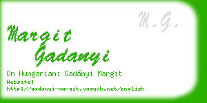 margit gadanyi business card